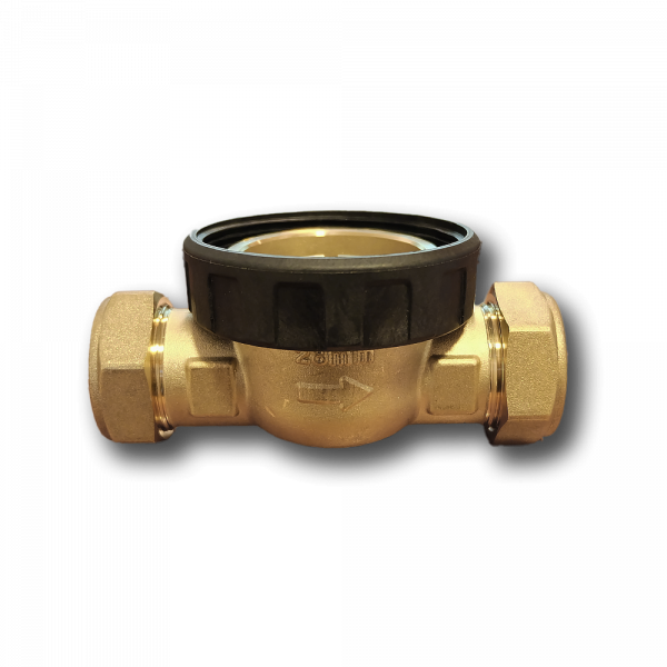 Mit 28-mm-Quetschverschraubung (compression fitting)