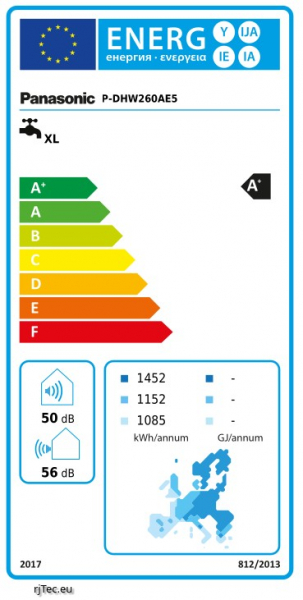 Panasonic P-DHW260AE5 - R290 - Propan